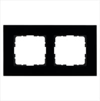 Рамка 2-м G-Glass стекло черн. Black Glass Jasmart G1002GB