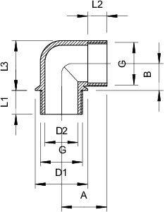 Переходник угловой 107 W PG11 PA OBO 2029928