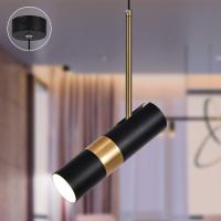 Светильник подвесной (подвес) PL33 BK/GD MR16 GU10 потолочный цилиндр черн. золото Эра Б0061382