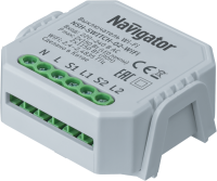 Переключатель двухканальный 82 633 Smart Home NSH-SWITCH-02-WiFi с управлением по Wi-Fi NAVIGATOR 82633