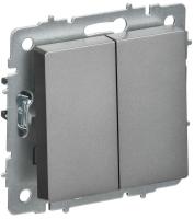 Выключатель перекрестный 2-кл. СП BRITE ВС10-2-3-БрС 10А механизм сталь IEK BR-V23-0-10-K46