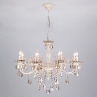 Подвесная люстра Eurosvet 3281/8 белый с золотом/тонированный хрусталь Strot