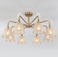 Люстра на штанге Eurosvet 60082/8 золотая бронза