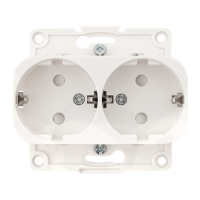 Розетка 2-м СП Стокгольм 16А IP20 с заземл. защ. шторки механизм бел. PROxima EKF EYR16-128-10