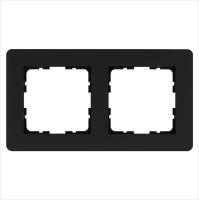 Рамка 2-м G-Flex черн. матов. soft touch Jasmart G1102PB