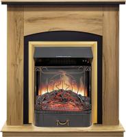 Royal Flame Каминокомплект Barcelona (Разборный) - Дуб галифакс с очагом Majestic FX Brass
