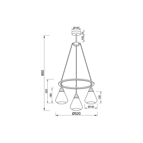 Люстра на штанге Vele Luce VL5842P03