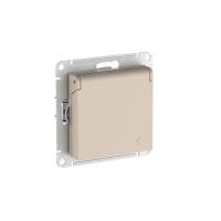 Розетка AtlasDesign 16А IP20 с заземл. защ. шторки с крышкой быстрозажим. клем. механизм песочн. SE ATN001246S