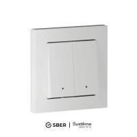 Выключатель 2-кл. AtlasDesign Smart 10А (сх. 5) L+N с подсветкой Zigbee механизм бел. SE ATN000153Z