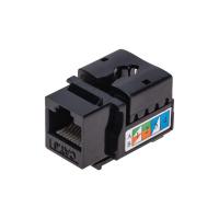 Модуль Keystone Jack RJ-45(8P8C) кат.6 UTP неэкранир. тип 90град. черн. PRO Rexant 02-0255