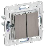 Выключатель перекрестный 2-кл. SKANDY 10А SK-V06N никель IEK SK-V23-0-10-K50