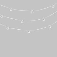 Гирлянда Белт-Лайт 2 жилы, 50м, шаг 40см, 125 патронов E27, IP65, белый круглый провод ПВХ NEON-NIGHT