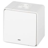 Переключатель Эксперт 11-1507-01 с подсветкой IP55 10АХ-250В ОУ бел. Эра Б0063255