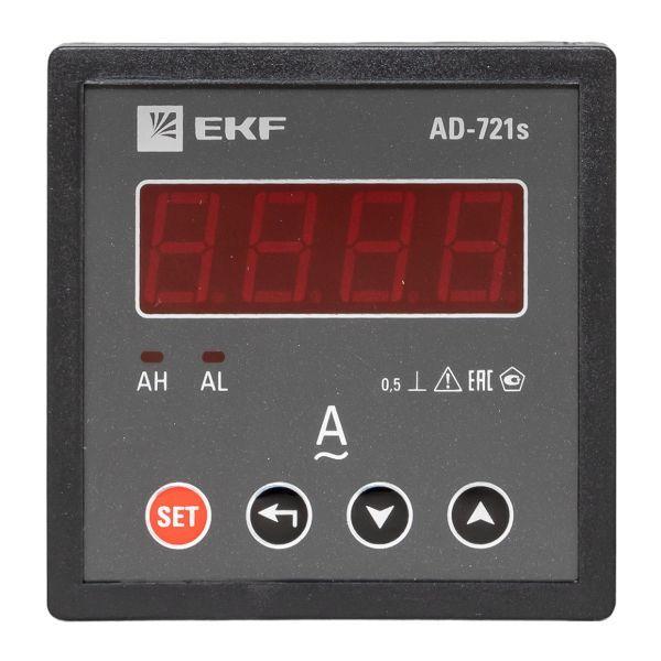 Амперметр цифровой AD-721s 1ф на панель 72х72 квадрат. вырез в коротком корпусе PROxima EKF AD-721s