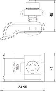 Крепеж проволоки к водосточному желобу RK-FIX CU OBO 5316468