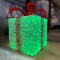 Светодиодный подарок 100 см, прозрачный красный, зеленый