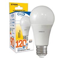 Лампа светодиодная ILED-SMD2835-A60-14-1100-230-2.7-E27 A60 14Вт E27 2700К тепл. бел. IONICH 1622