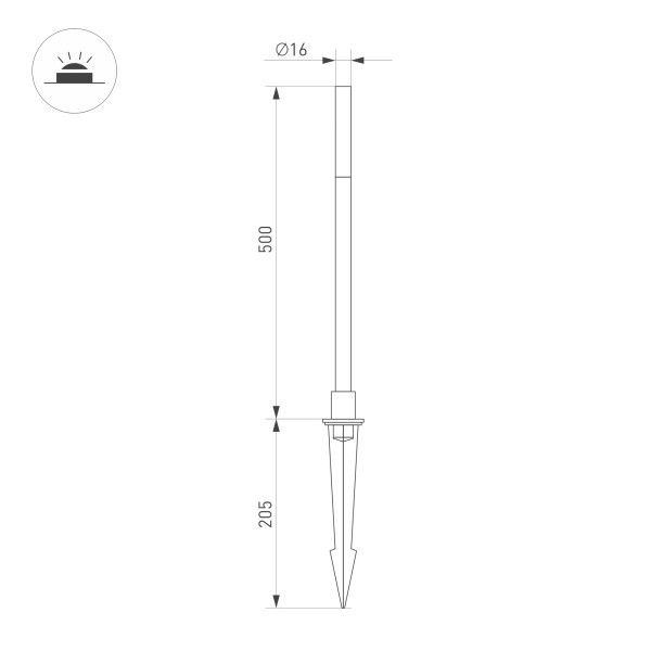 Грунтовый светильник Arlight 034161