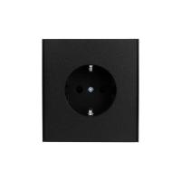 Розетка STRONG 1-ая с/з с/у, со шторками 16А антрацит KRANZ