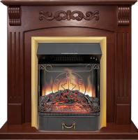 Royal Flame Каминокомплект Sorrento угловой - Орех с очагом Majestic FX Brass