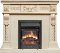 Royal Flame Каминокомплект Corsica - Слоновая кость с патиной (Ширина 1100) с очагом Majestic FX Black