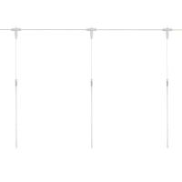 Гирлянда Тающие сосульки комплект 10 шт. х 50см, шаг 100см, 600 LED ТЕПЛЫЙ БЕЛЫЙ, белый каучук, IP67, 24В, соединяется NEON-NIGHT