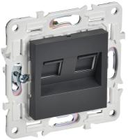 Розетка компьютерная двойн. RJ45 кат.5E SKANDY SK-K03T титан IEK SK-K20-1-K48