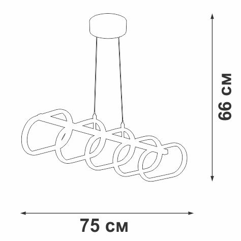 Светильник светодиодный LED 64Вт 3900-4200К 4780лм Vitaluce V3965-1/5S