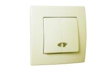 Выключатель 2-кл. Lillium с подсветкой Makel 32010023