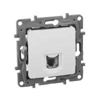 Розетка телефонная 1-м СП Etika RJ11 механизм бел. IEK 672240