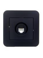 Розетка компьютерная 1-м СП ASTI IP20 RJ45 в сборе Cat 5e черн. бархат LEZARD 7081-4242-139