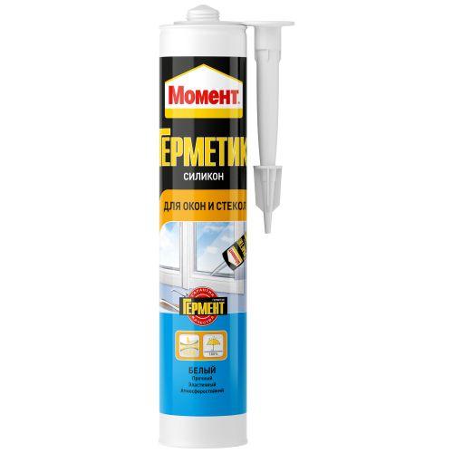 Герметик силиконовый для окон и стекол бел. 280 мл NEW Момент Б0018853
