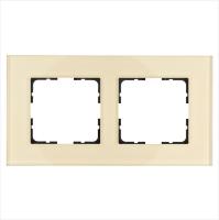 Рамка 2-м G-Glass стекло шампань Champagne Gold Jasmart G1002GG