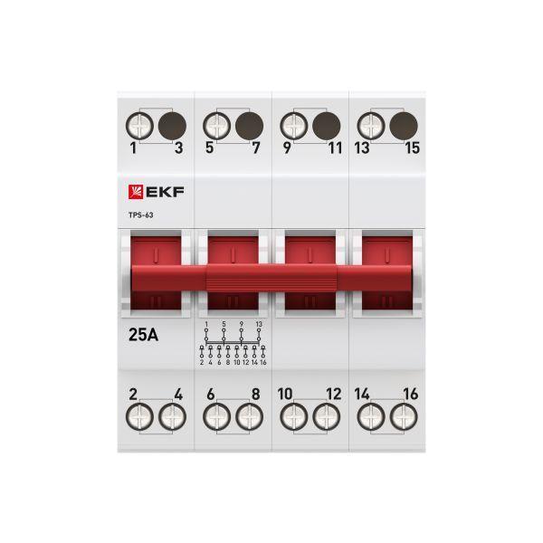 Переключатель трехпозиционный ТПС-63 4P 25А PROxima EKF TPS425
