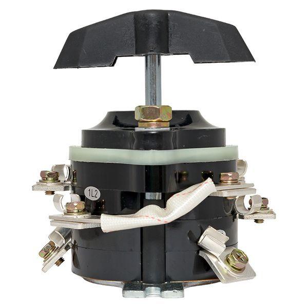 Переключатель пакетный реверсивный 1-кл. 100А IP00 ПП 3-100/Р М3 исп.3 черн. EKF pp-3-100-3r