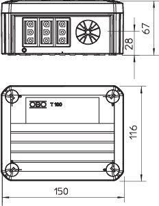 Коробка распределительная 150х116х67мм T100 WB 3S3 OBO 2007813