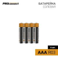 Элемент питания солевой AAA/R03 R03P (уп.4шт) PROCONNECT 30-0020