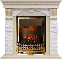 Dimplex Каминокомплект Dublin - Слоновая кость с патиной / Сланец крем с очагом Atherton