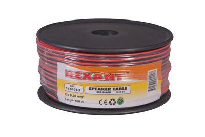 Кабель Stereo 2х0.25 Red/Black 100м (м) Rexant 01-6101-3