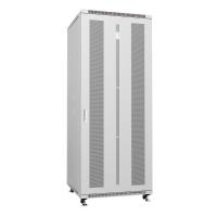 Шкаф монтажный телекоммуникационный напольн. ND-05C-42U80/80 19дюйм 42U 800х800х2055мм для распределит. и серверн. оборудования; передн. и задн. перфорир. двери ручка с замком RAL 7035 сер. Cabeus 7226c