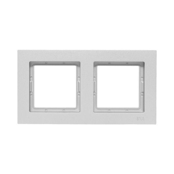 Рамка 2-м Эпика IP44 пластик алюм. EKF UP1-FPA-02-44