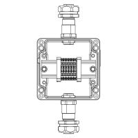 Коробка взрывозащищенная клеммная из алюминия TBE-A-12-(6xCBC.2)-1xKAEPM2MHK-20(A)-1xKAEPM2MHK-20(C)1Ex e IIC Т5 Gb / Ex tb IIICT95град.C Db IP66 DKC 1201.121.22.11B