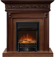 Royal Flame Каминокомплект Valletta - Темный дуб с очагом Fobos FX M Black RC