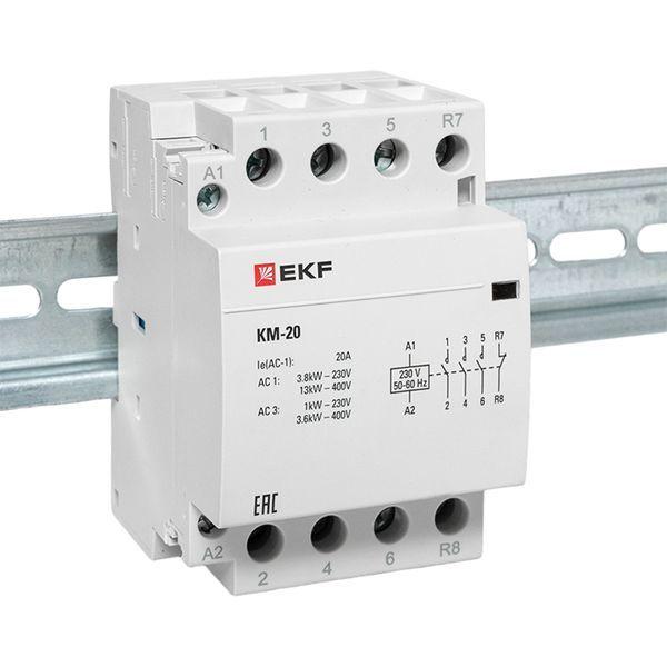Контактор модульный КМ 20А 3NО+NC (3 мод.) EKF km-3-20-31