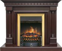 Royal Flame Каминокомплект Dallas - Темный дуб с очагом Fobos FX Brass