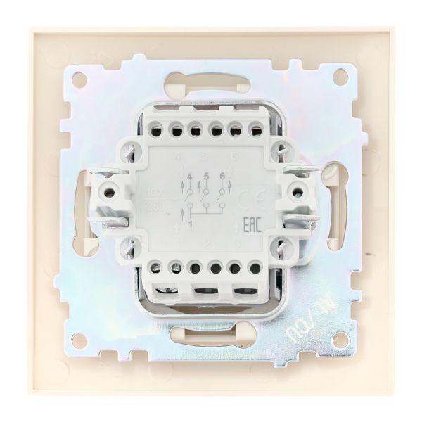 Выключатель 3-кл. СП Валенсия 10А крем. PROxima EKF EWV10-024-20
