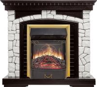 Royal Flame Каминокомплект Glasgow - Венге / Белый с очагом Majestic FX M Brass
