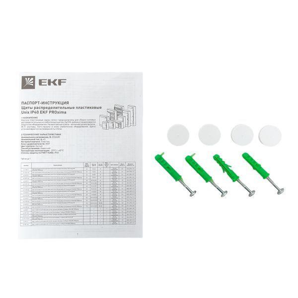 Щит распределительный навесной Unix 1х24мод. IP41 бел. дверь PROxima EKF ux-1x24-nw