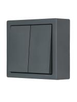 Выключатель 2-кл. ОП LETO графит LEZARD 752-3400-101