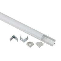 Комплект с угловым анодированным профилем 1616R-1m 16х16мм. 1м CAB280 сереб. Эра Б0062772